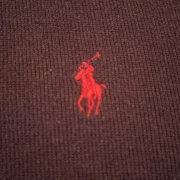 RALPH LAUREN size XXL 1/4 Zip Cotton Mockneck Navy Blue Polo Pullover Logo NEW - Picture 9 of 13